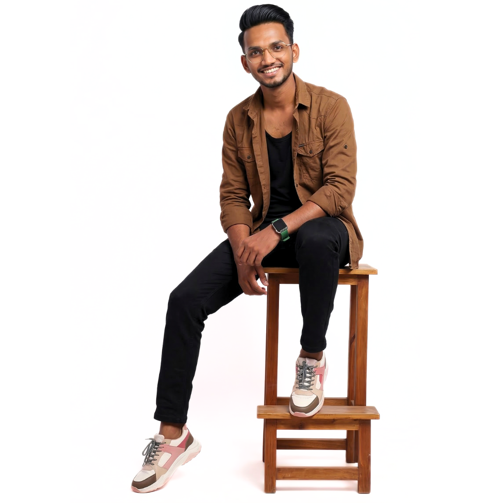 3D abstract composition with colorful geometric shapes